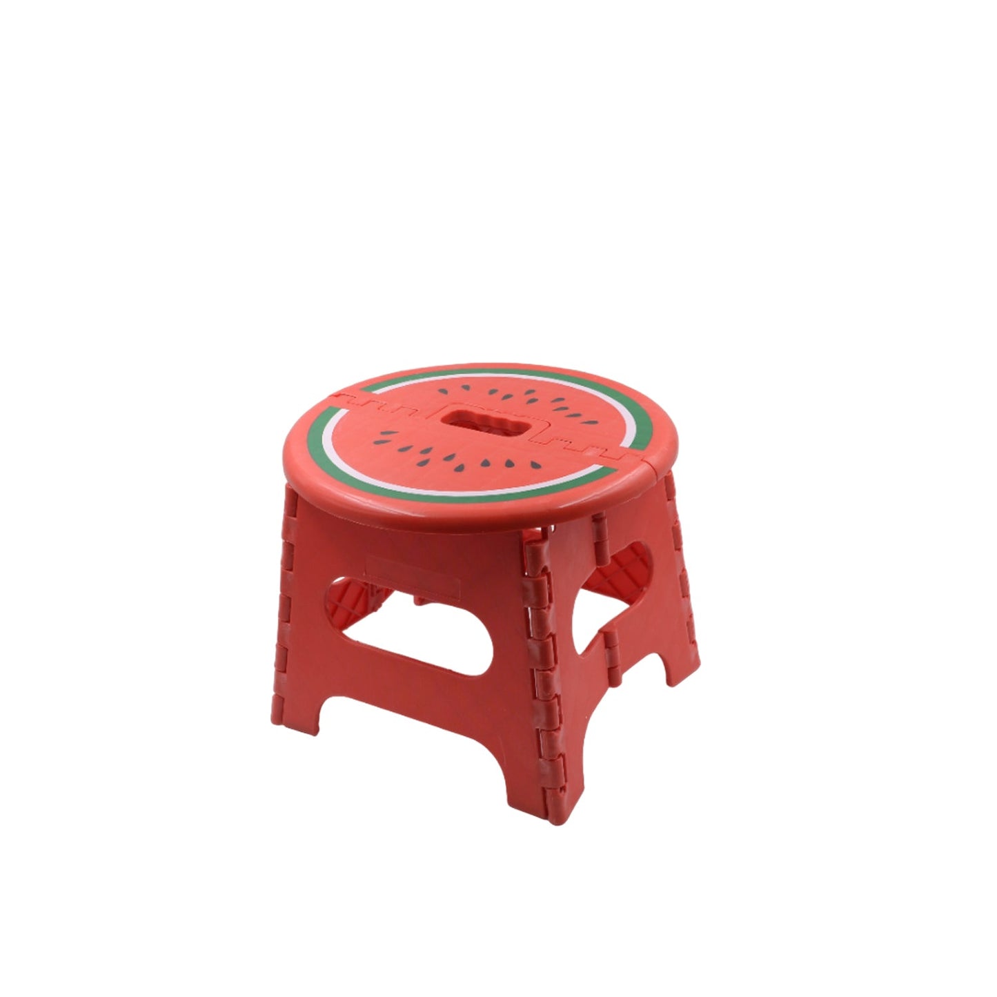 Mix Color Creative Thickening Folding Stool, Fruit Pattern Plastic Low Stool for Kindergarten Small Bench Hinge Handle Design,Learn Game Children's Kids Table Indoor Household Children's Chair Lightweight