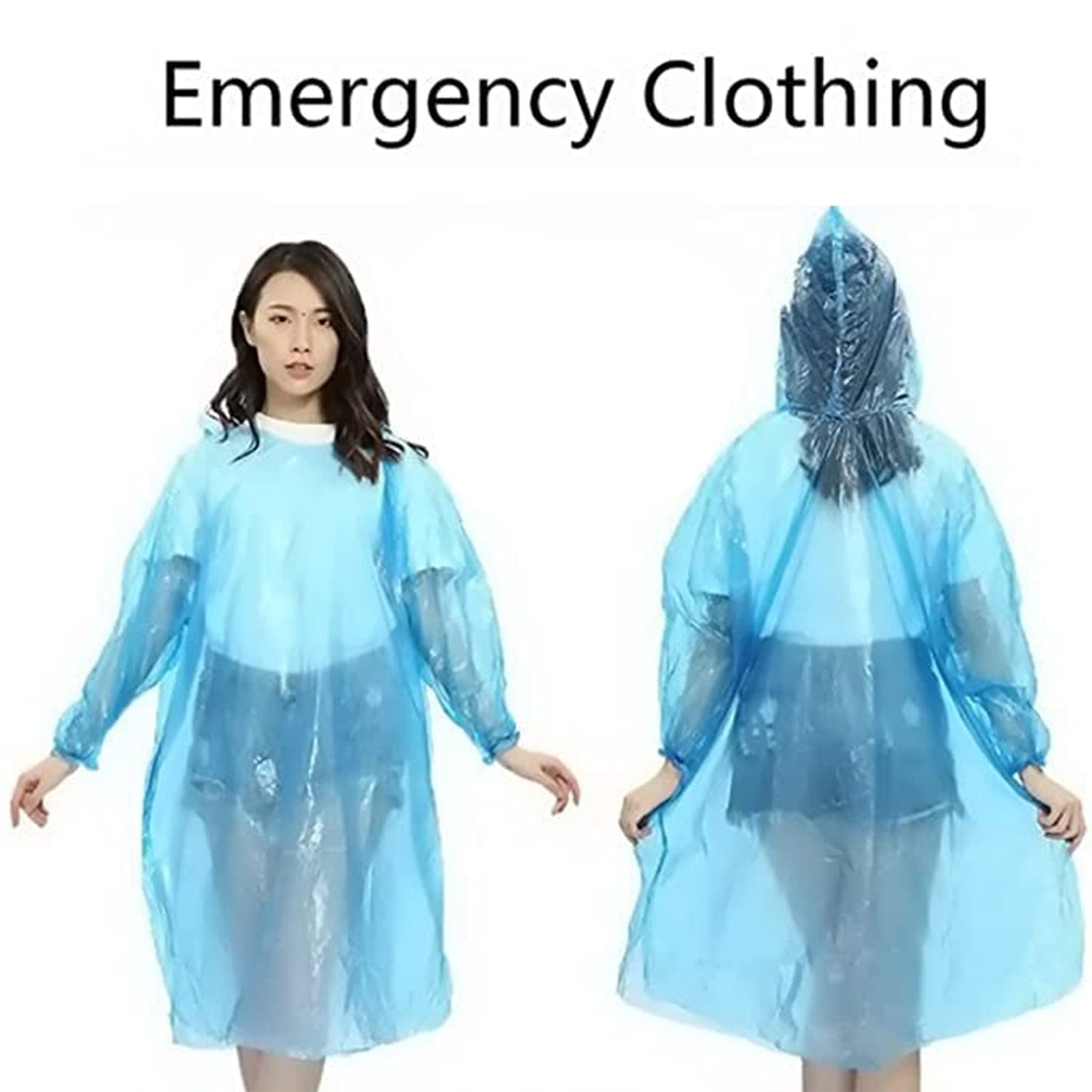 1425 Plastic pocket sized Raincoat, Reusable Free Size Raincoat