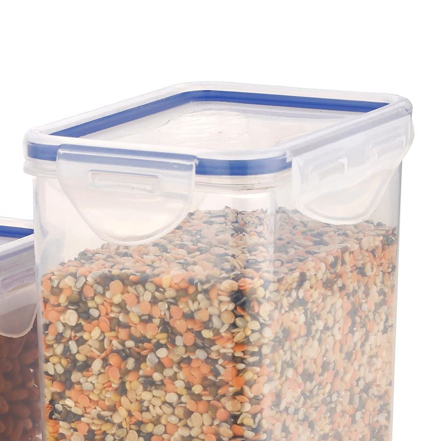 Rectangle Food Storage Containers: Airtight, Leak-Proof Lids (3-Pack, Clear ABS)