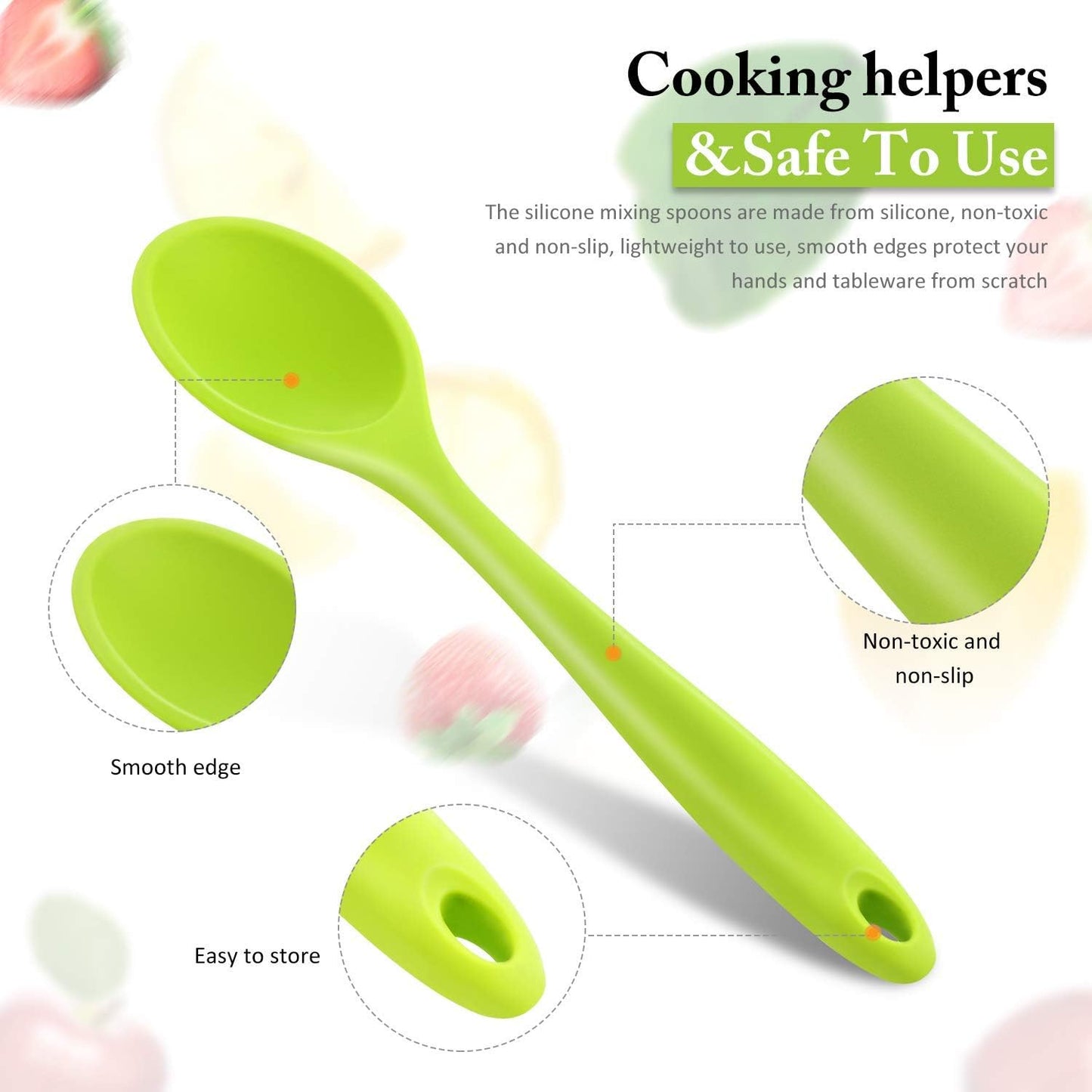 Multi Purpose Heat Resistance Silicone Spatula Turner Non-Stick Silicone Kitchen Tools (28cm)