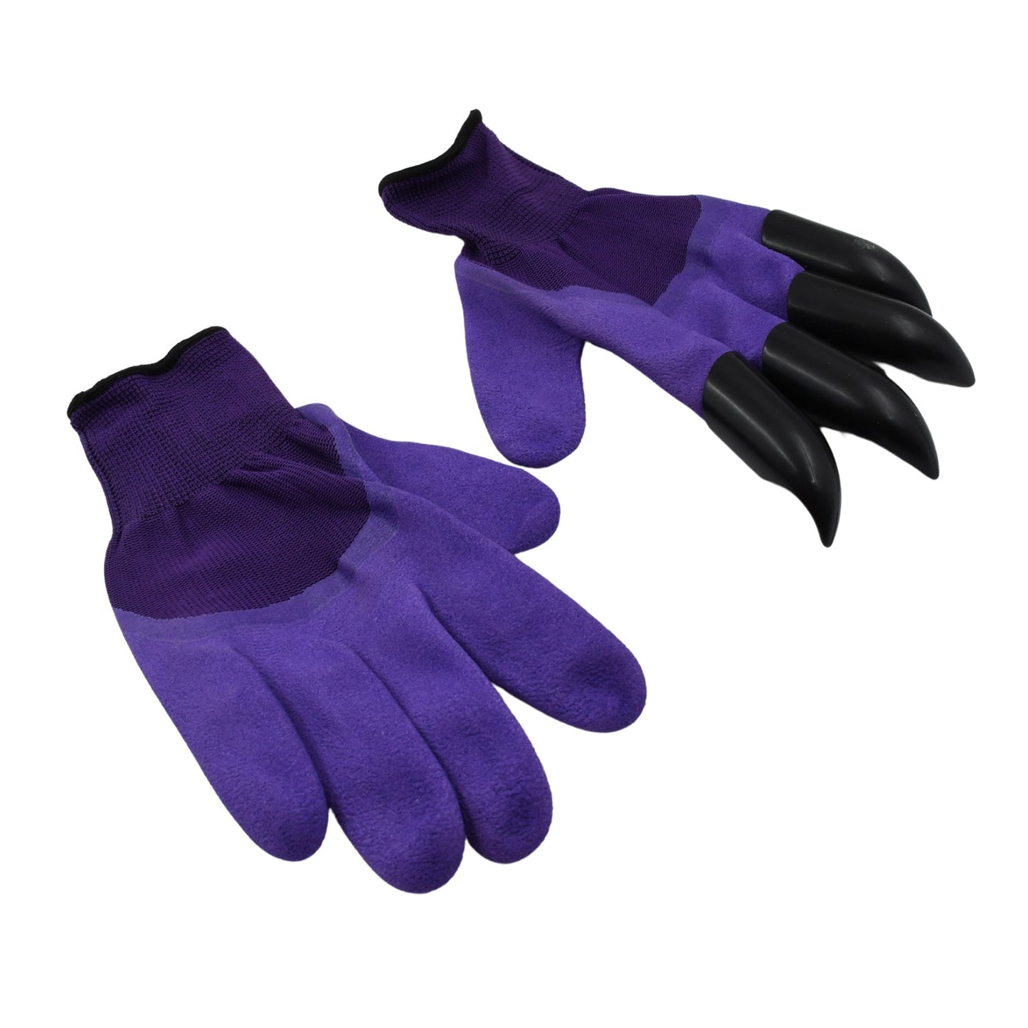 Garden Farming Gloves With Hand Fingertips & Plastic Claws (1 Pair)