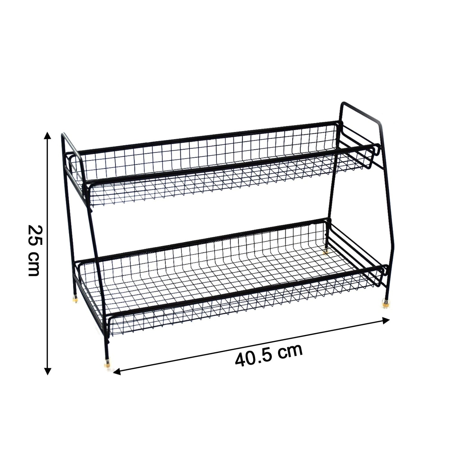 4927 Metal Space Saving Multi-Purpose 2 Tier 2 Layer Kitchen Spice Rack Storage Organizer Shelf Stand . 