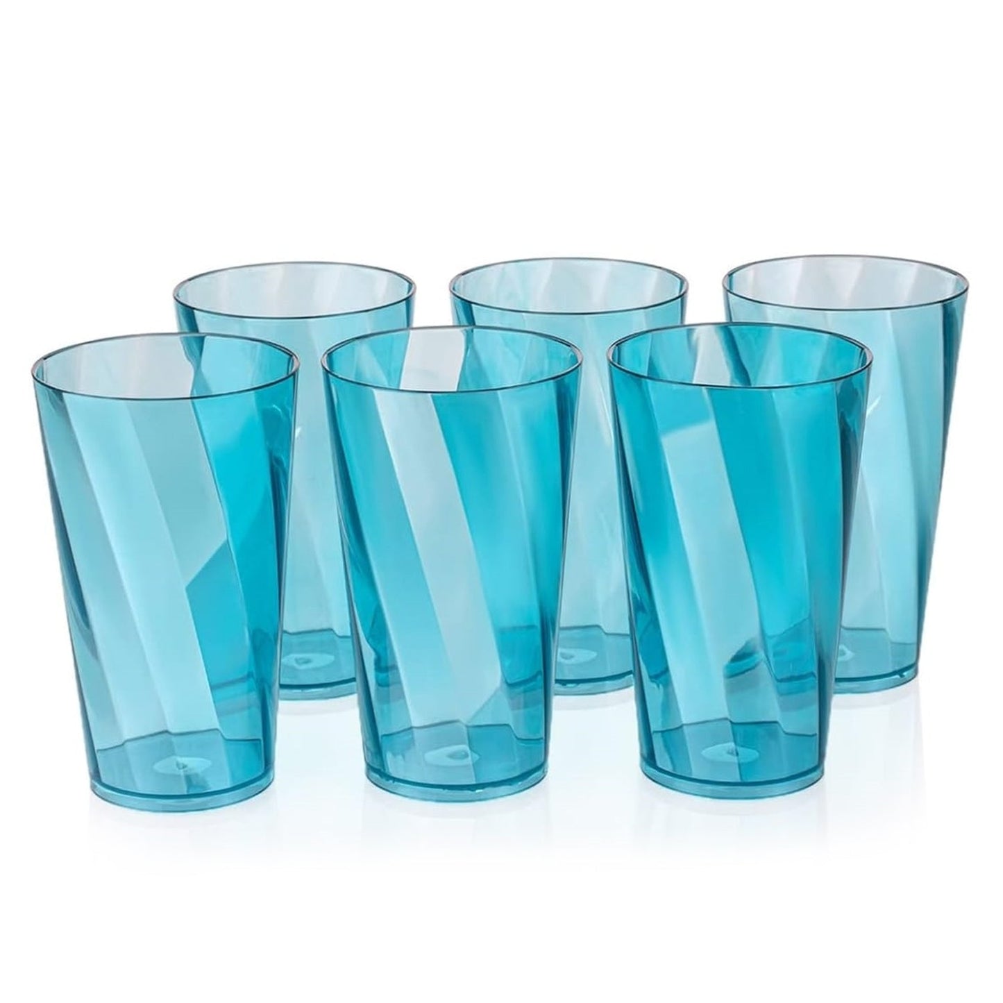 Premium Juice and Water Glasses Set of 6 Transparent, 300ml, Drinking Water Glasses Stylish & Crystal Round Highball Glasses for Water, Juice & Cocktails, Glass Set of 6 for Water