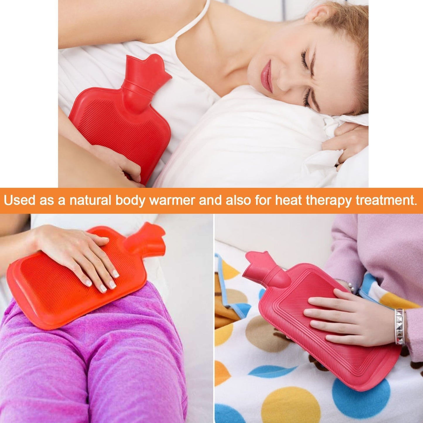 (Small) Rubber Hot Water Heating Pad Bag for Pain Relief - Jaatara(Small) Rubber Hot Water Heating Pad Bag for Pain ReliefJaataraJaataraJaatara