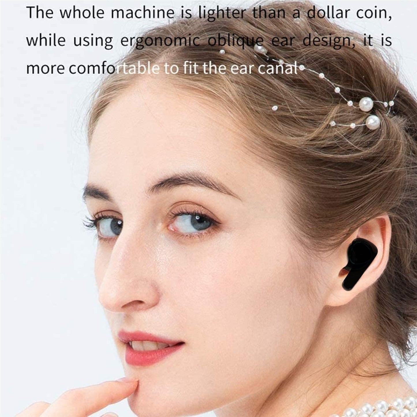 6705 Earphones, with touch control, Black Bluetooth M12 Max  Wireless Technology Stereo Sound made with High-end Material 