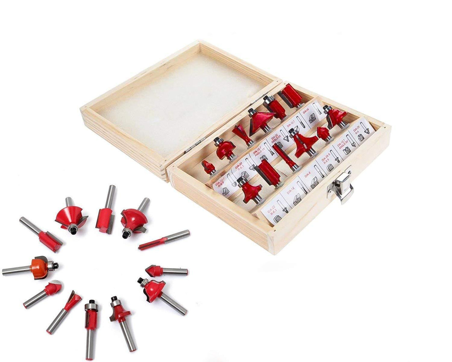 0406 12 / 15pcs Milling Cutter Router Bit Set - Jaatara0406 12 / 15pcs Milling Cutter Router Bit SetJaataraJaataraJaatara