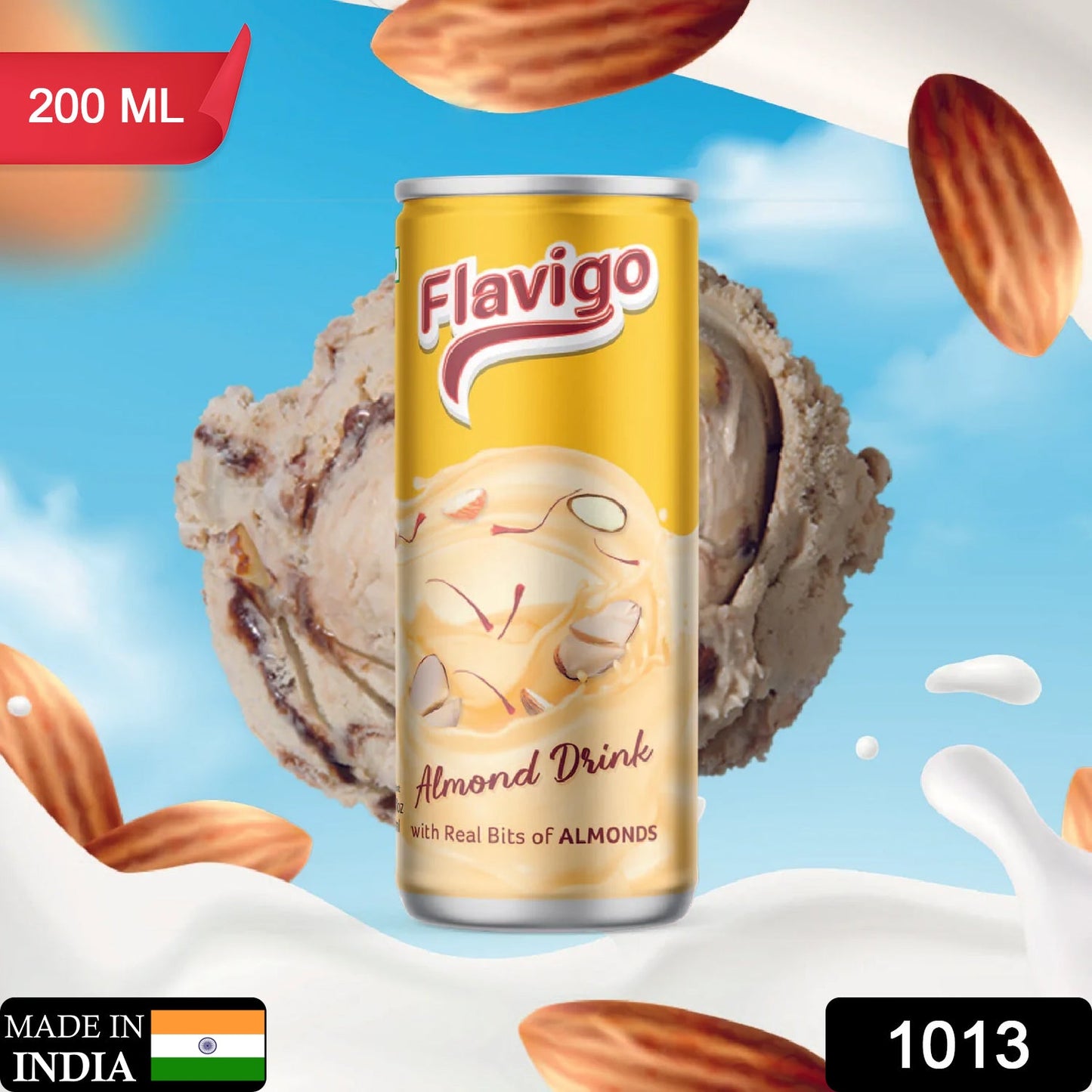 Flavigo Almond Drink Ice Cream Milkshake (200Ml) | Ice cream shakes