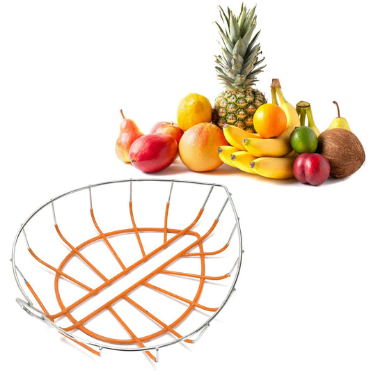 5256 Leaf Fruit Bowl Attractive Fruit Bowl Steel 23cm For Kitchen & Home Use 