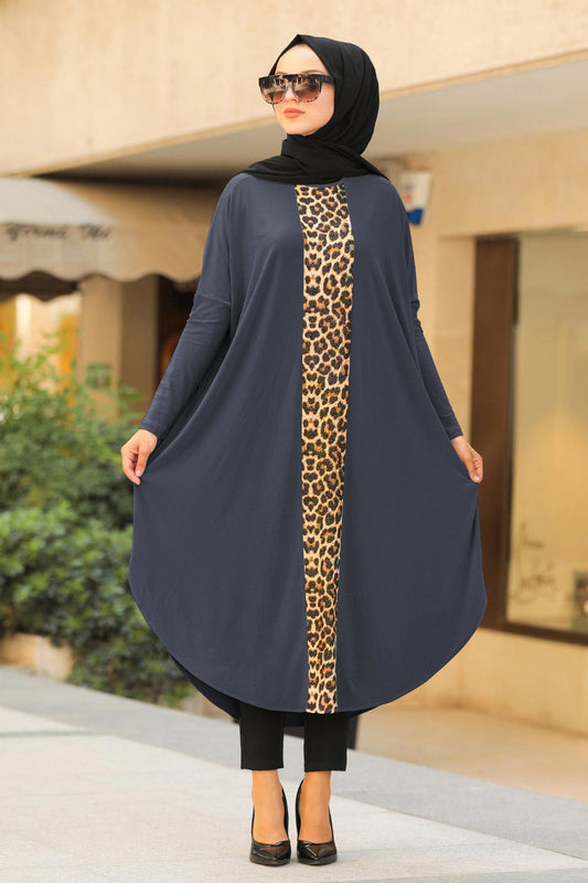 Grey Organic Jersey Stylish Abaya For Women