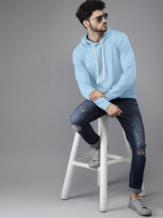 Cyan Colour High Quality Premium Hoodie For Men