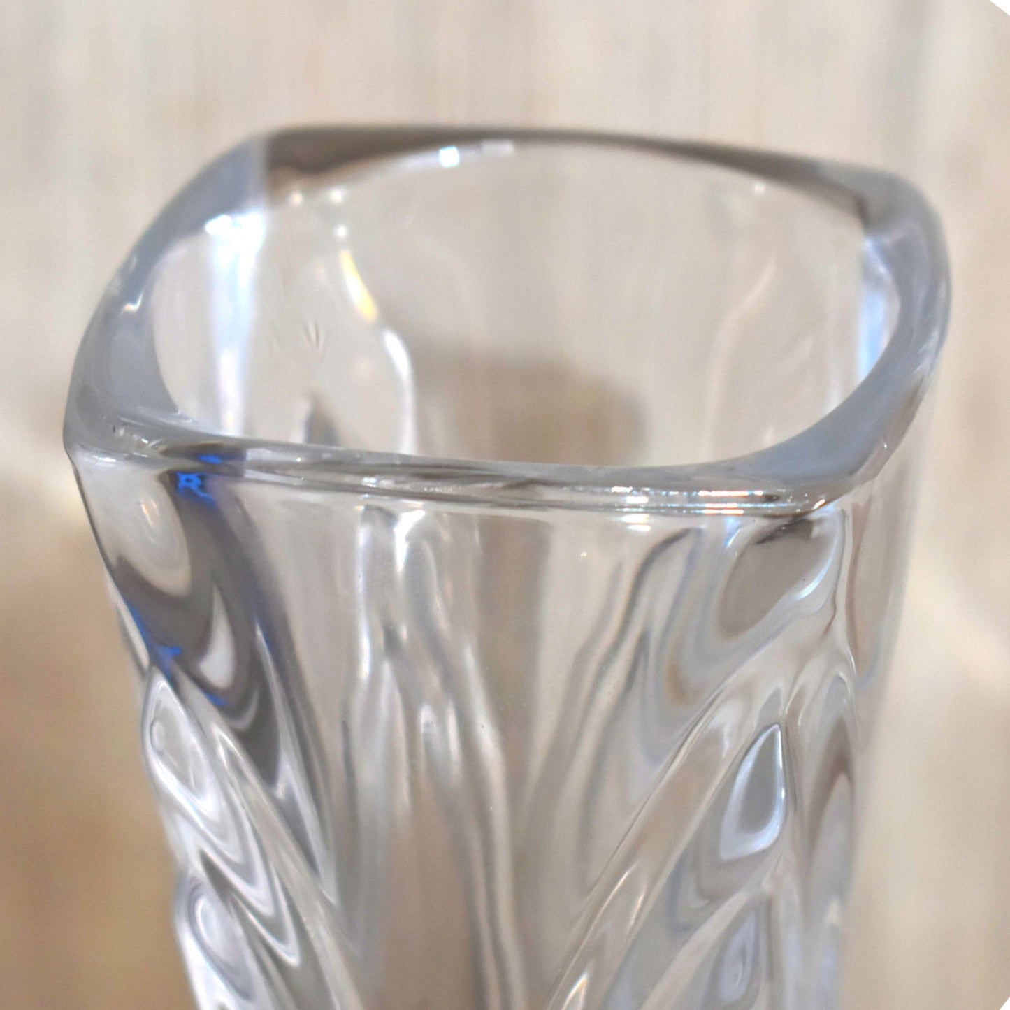 1851 Glass Flower Pot, Crystal Clear Vase for Living 