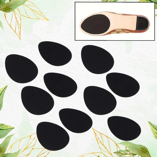 Non-Slip Shoe Pads, Rubber Shoe Sole Protector Pads, Self-Adhesive Shoe Grips Pads Stickers Non Skid for Ladies Shoes, High Heels, Boots (10 Pcs Set)