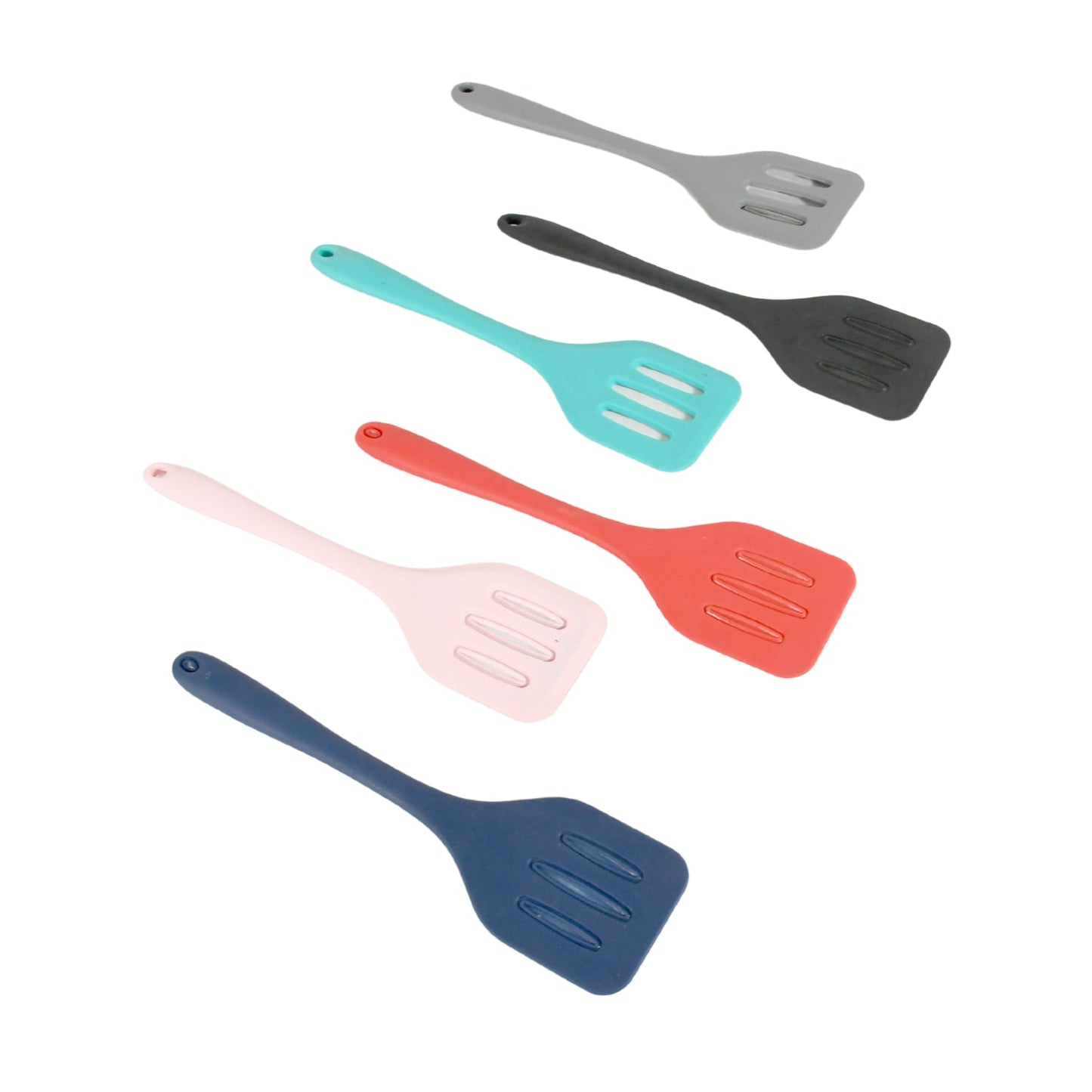 Multipurpose Silicone Spoon, Silicone Basting Spoon Non-Stick Kitchen Utensils Household Gadgets Heat-Resistant Non Stick Spoons Kitchen Cookware Items For Cooking and Baking (6 Pcs Set)