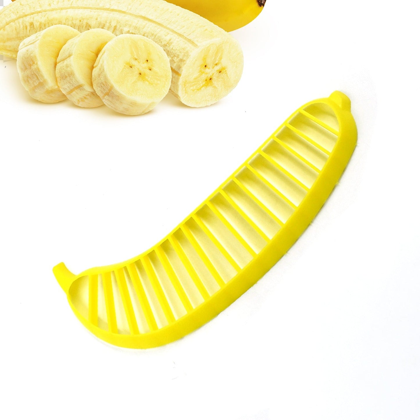 Banana Slicer- Perfect for Fruit Salads Handle Plastic Banana Fruit Slicer Cutter Chopper