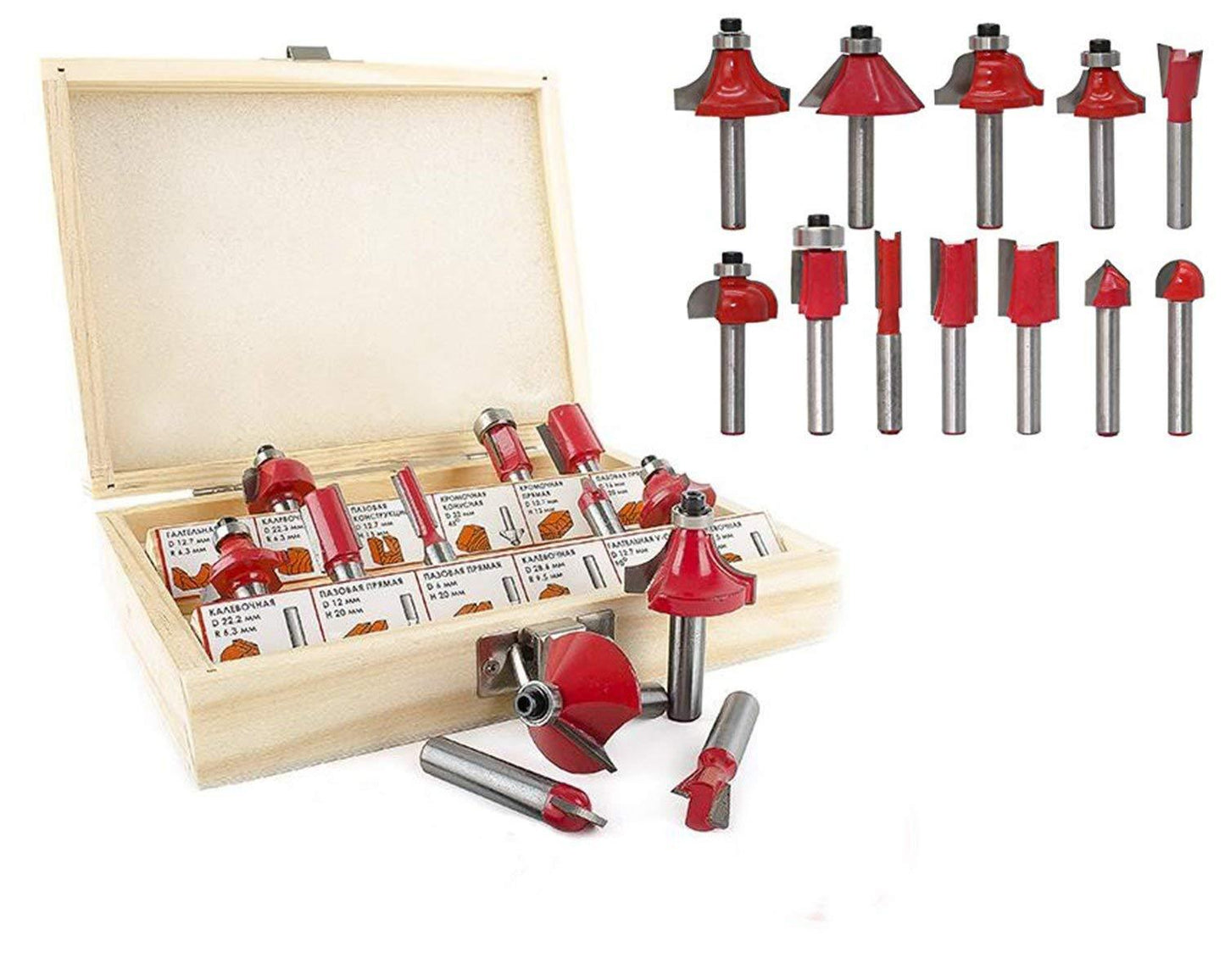 0406 12 / 15pcs Milling Cutter Router Bit Set - Jaatara0406 12 / 15pcs Milling Cutter Router Bit SetJaataraJaataraJaatara