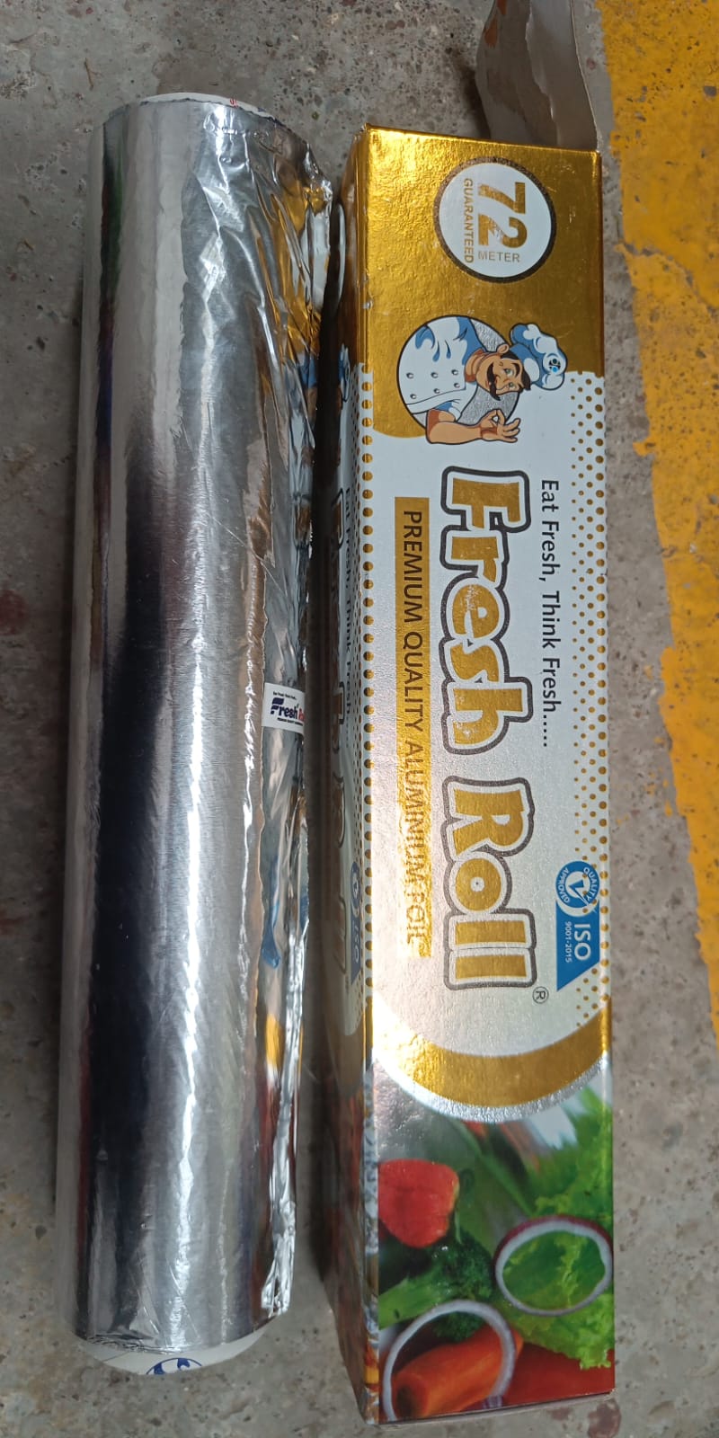 Premium Quality Food Grade Aluminum Foil Roll Heavy Duty Non Stick Thick Aluminum Foil Sheet Baking Grilling Tool 72Mtr (1Pc)