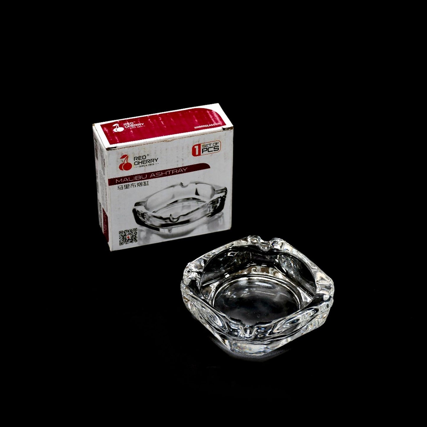 Glass Brunswick Crystal Quality Cigar Cigarette Ashtray Round Tabletop for Home Office Indoor Outdoor Home Decor