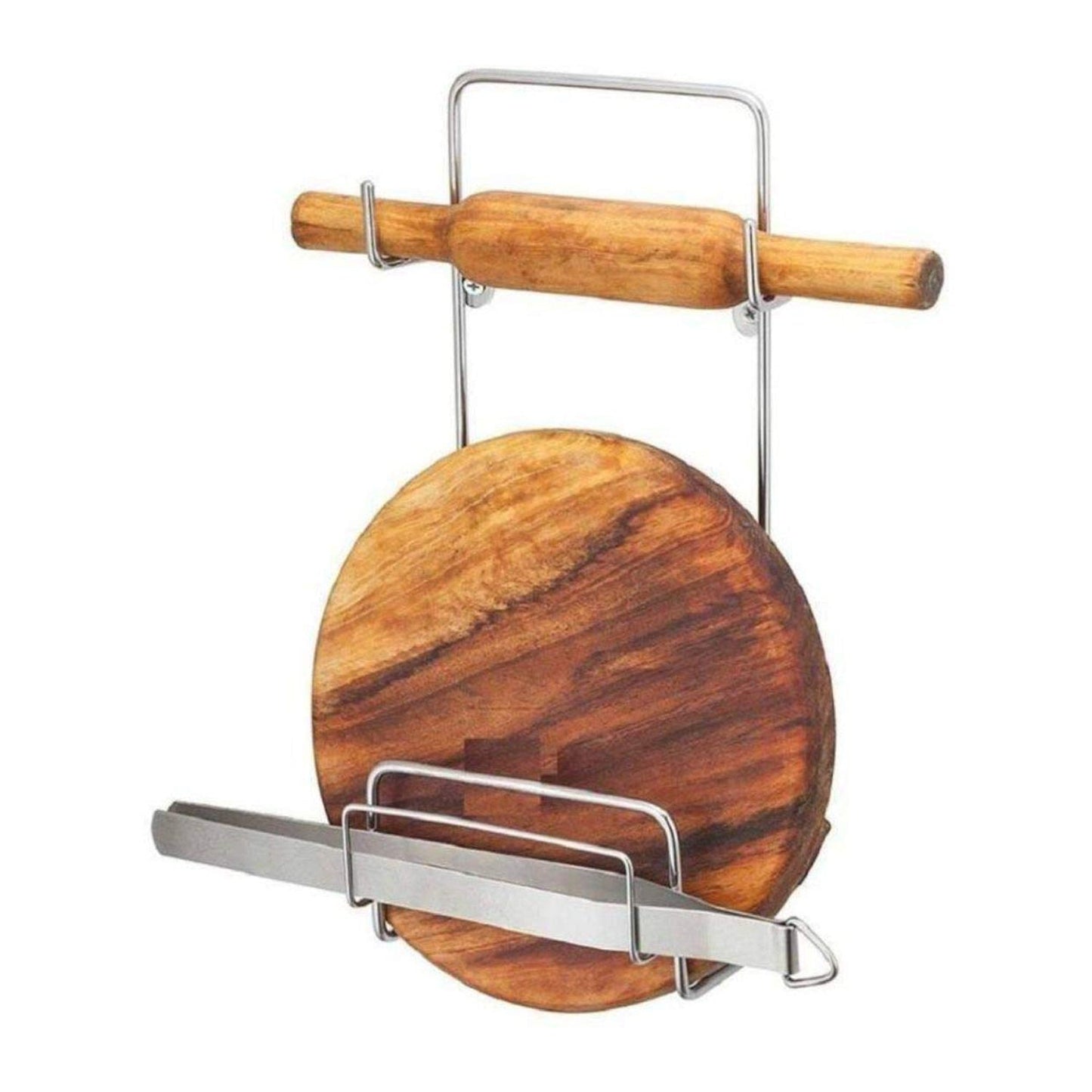 7069 Chakla Belan Stand for Kitchen with Stainless Steel 