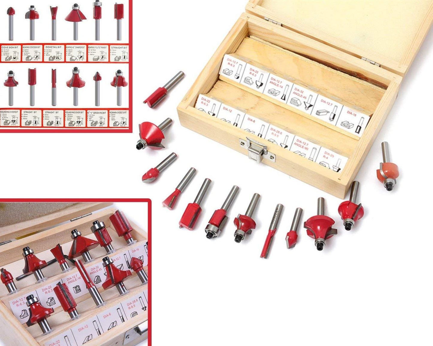 0406 12 / 15pcs Milling Cutter Router Bit Set - Jaatara0406 12 / 15pcs Milling Cutter Router Bit SetJaataraJaataraJaatara