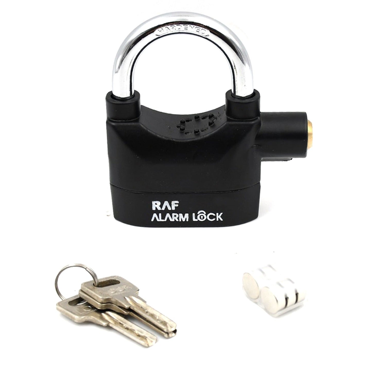 0185a Security Alarm Lock System | Waterproof Black Anti - theft Siren 110dba alarm anti Padlock FoR Bike | Door Window | Battery padlock - Jaatara0185a Security Alarm Lock System | Waterproof Black Anti - theft Siren 110dba alarm anti Padlock FoR Bike | Door Window | Battery padlockJaataraJaataraJaatara