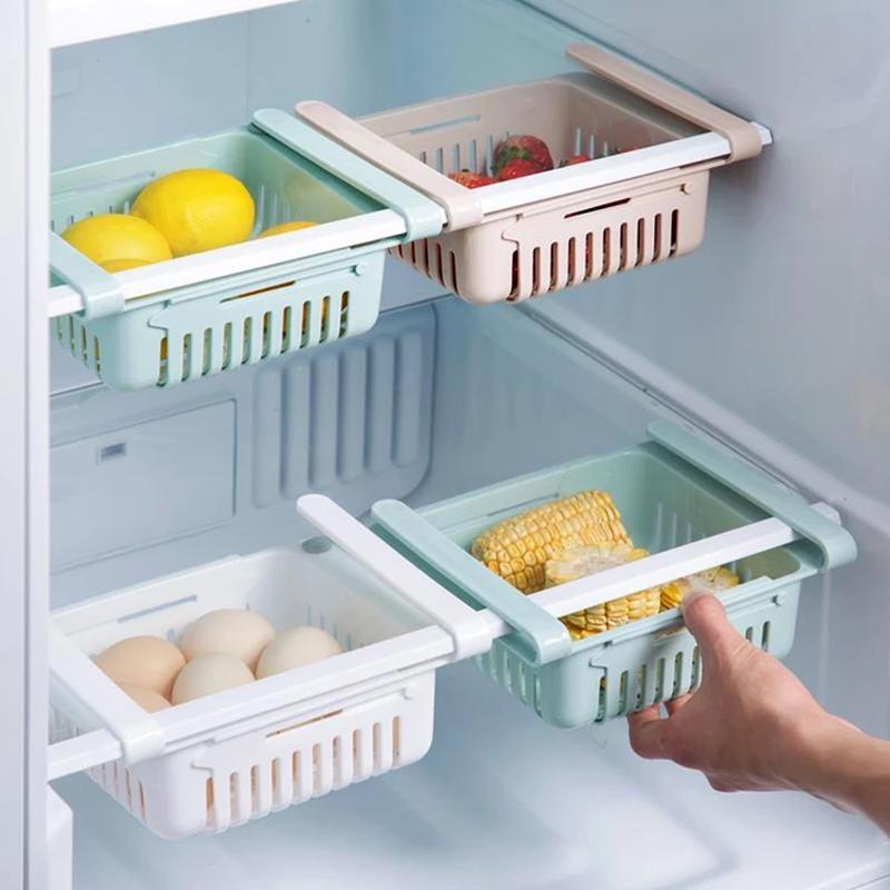 2336 Expandable Adjustable Multipurpose Fridge Storage Basket ( 1 pcs ) 