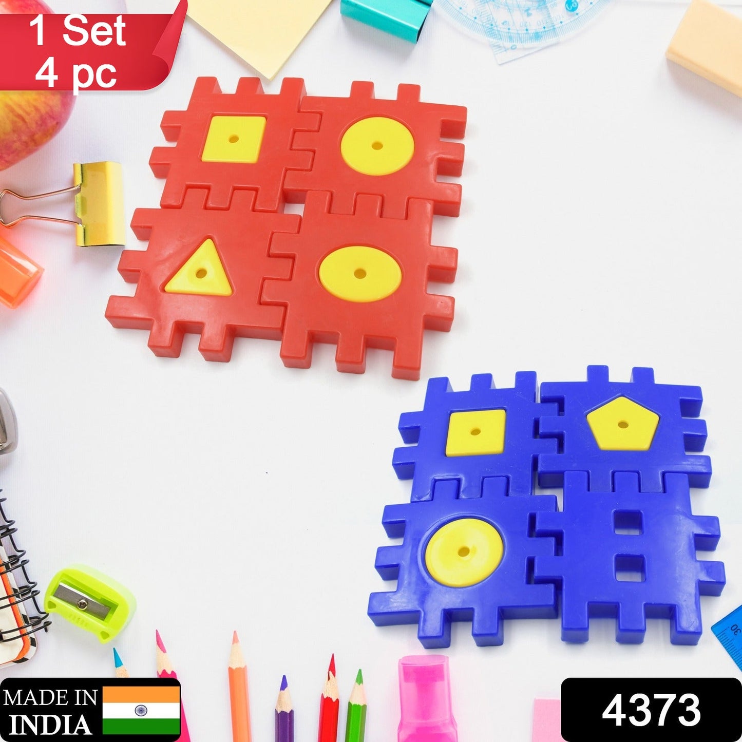 Colorful Digital Building Blocks Set - Educational Toys for Kids Aged 3-12, 4 Pc Set for Boys & Girls