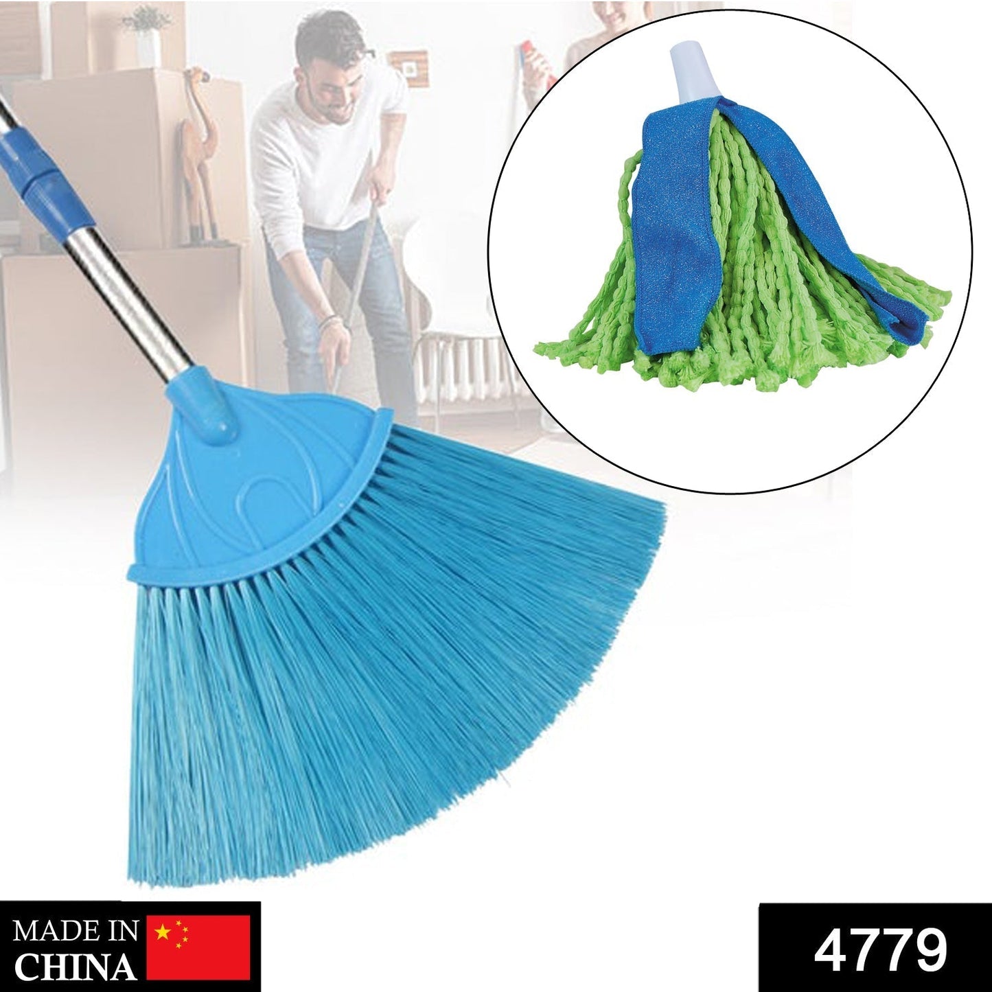 4779 Ceiling Broom Fan for cleaning and wiping over dusty floor surfaces with effective performance. 