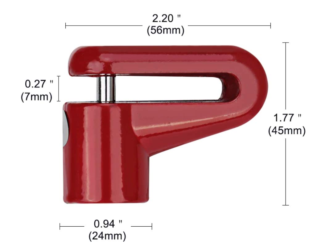 1514 Wheel Padlock Disc Lock Security for Motorcycles Scooters Bikes 