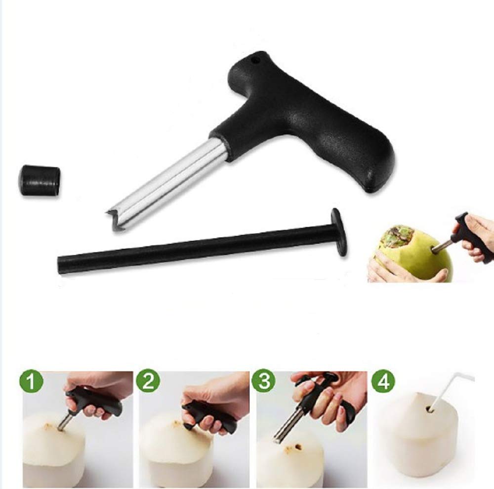 0854 Premium Quality Stainless Steel Coconut Opener Tool/Driller with Comfortable Grip 