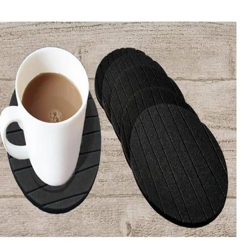 129 6 pcs Useful Round Shape Plain Silicone Cup Mat Coaster Drinking Tea Coffee Mug Wine Mat for Home 