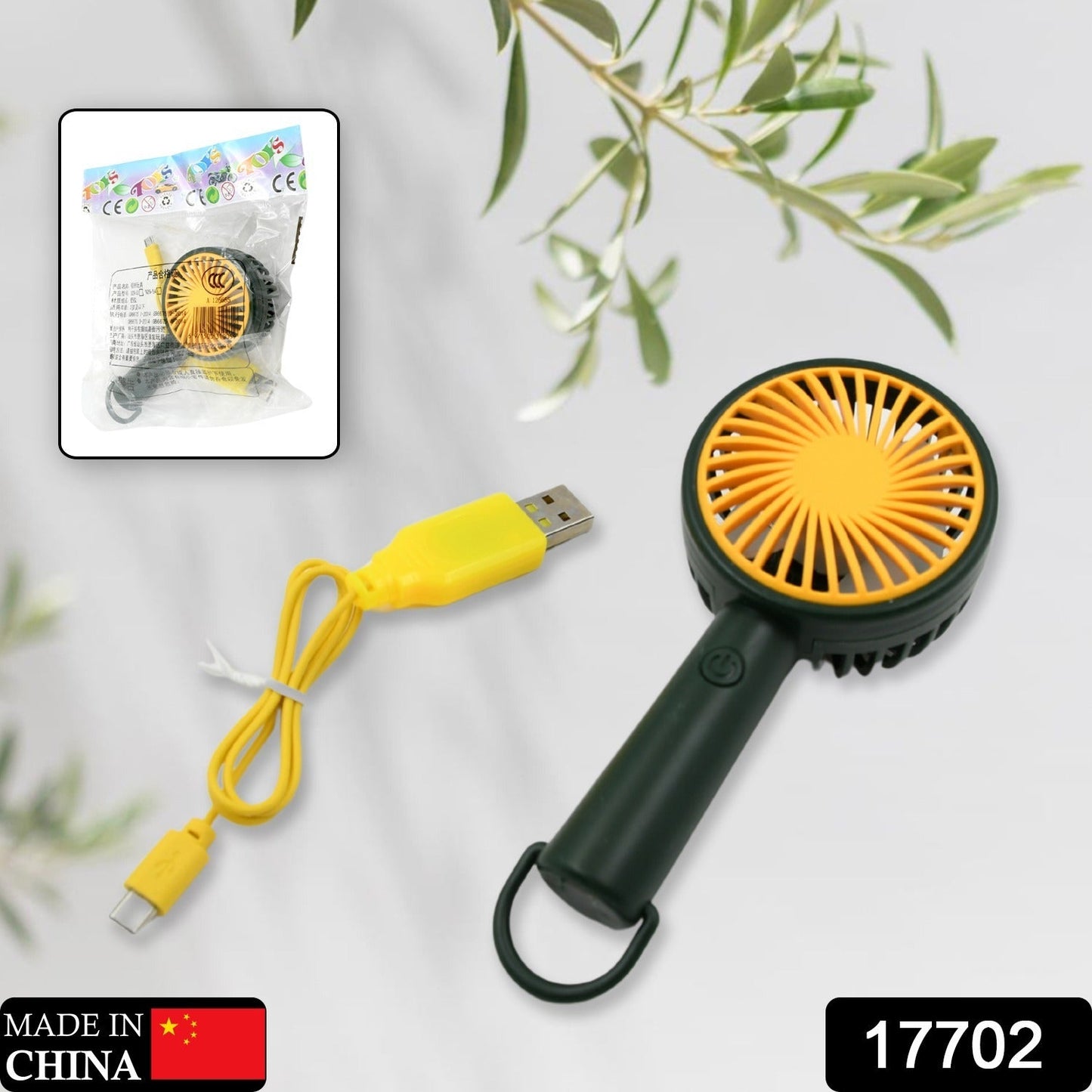 Mini Handheld Fan, With Dori Easy to carry Portable Rechargeable Mini Fan Easy to Carry, for Home, Office, Travel and Outdoor Use (Battery Not Included / 1 Pc)