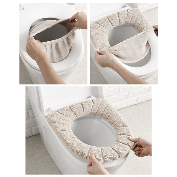 1458 Winter Comfortable Soft Toilet Seat Mat Cover Pad Cushion Plush 