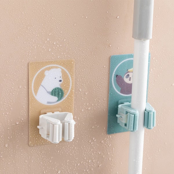 1633 Magic Sticker Series Self Adhesive Mop and Broom Holder 