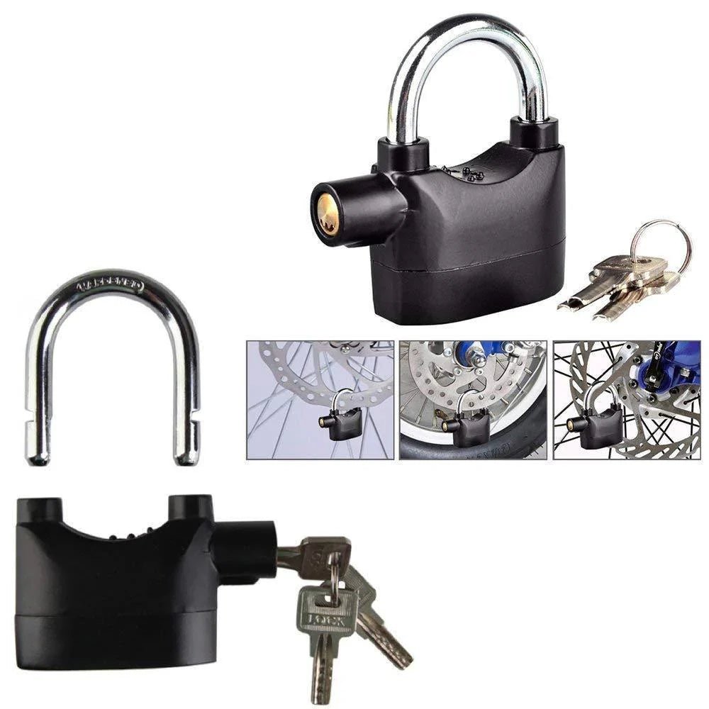 0185a Security Alarm Lock System | Waterproof Black Anti - theft Siren 110dba alarm anti Padlock FoR Bike | Door Window | Battery padlock - Jaatara0185a Security Alarm Lock System | Waterproof Black Anti - theft Siren 110dba alarm anti Padlock FoR Bike | Door Window | Battery padlockJaataraJaataraJaatara