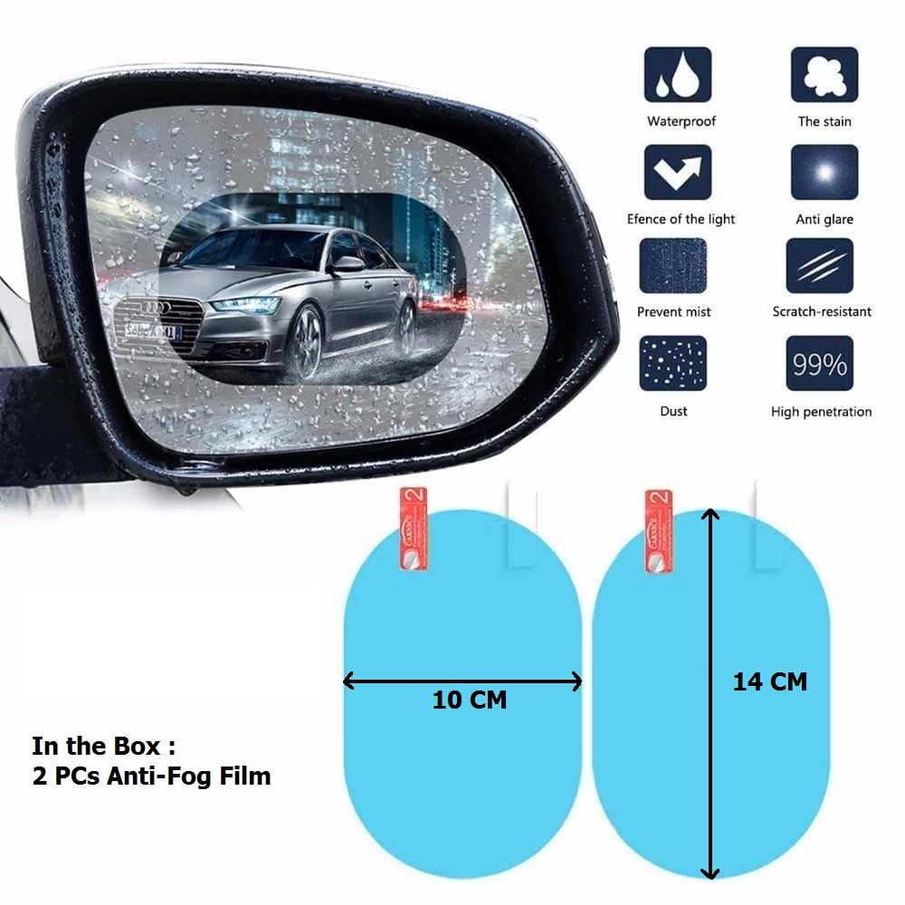 Anti Fog Anti Scratch Interior Rearview Car Mirror Film Waterproof HD Clear Protective Sticker Film for Safe Driving, Car Mirrors, Side Windows