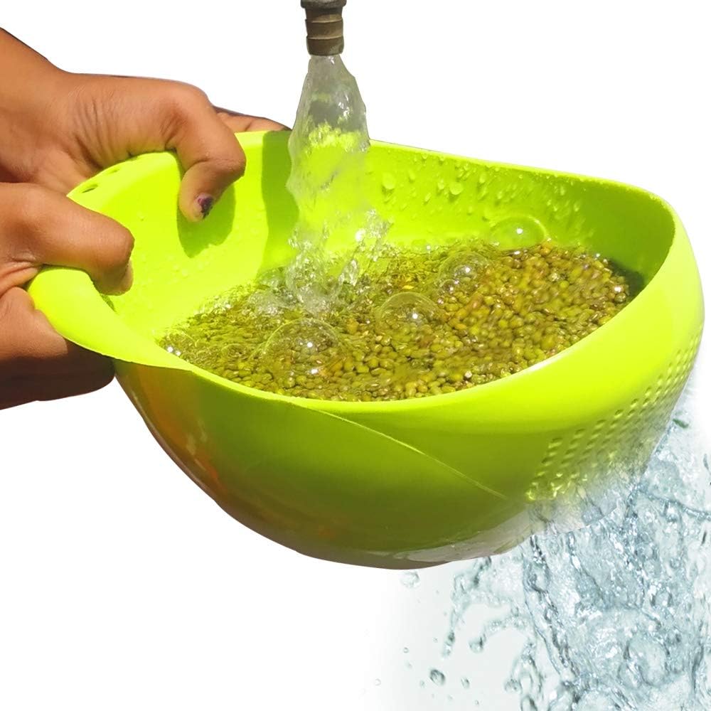 Virgin Rice Bowl Durable Plastic Strainer, Water Strainer | Vegetable & Fruits Washing Bowl