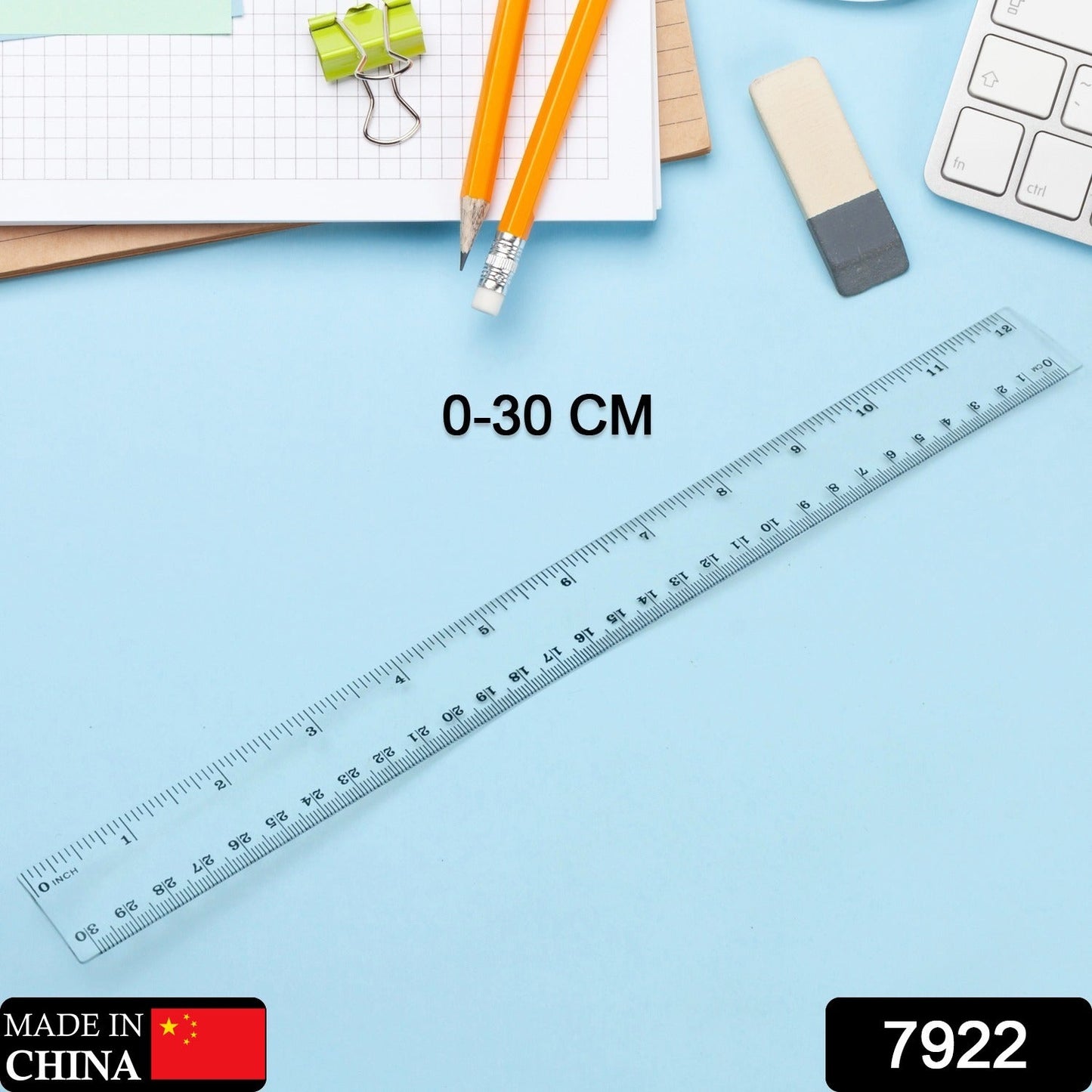 Transparent Ruler, Plastic Rulers, For School Classroom, Home, Or Office (30 Cm)