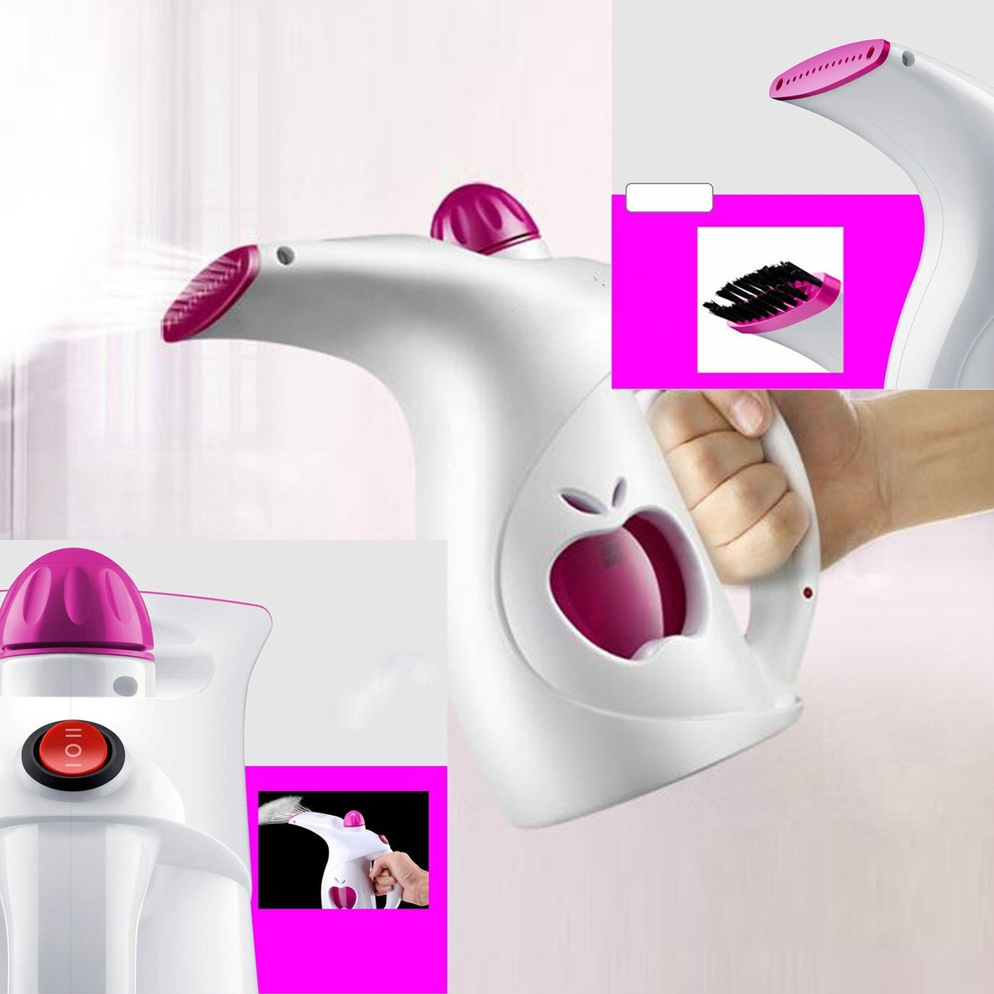 Portable 4 in 1 Handheld Garment Steamer & Facial Steamer Electric Iron Steam Portable Handy Vapor Steamer