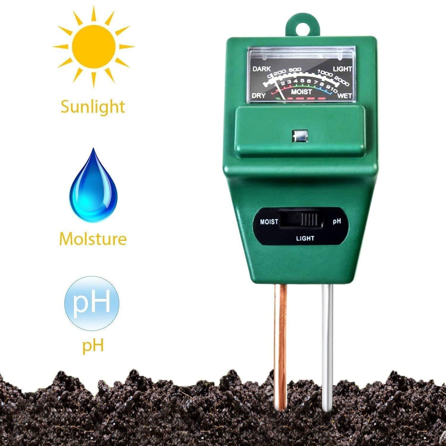 ' - 3 Way Soil Meter (pH Testing Meter) - Jaatara' - 3 Way Soil Meter (pH Testing Meter)JaataraJaataraJaatara