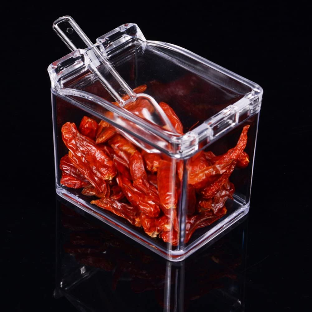 2444 Crystal Seasoning Acrylic Box Pepper Salt Spice Rack 