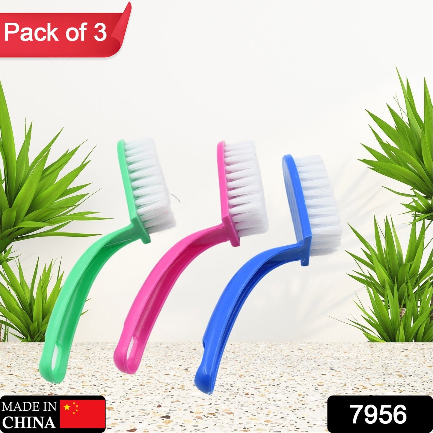 Multi-Purpose Kitchen Cleaning Brushes - Fish Cleaning Vegetable Cleaning Tool Cleaner Utensils Fruit Cleaning 3 Piece