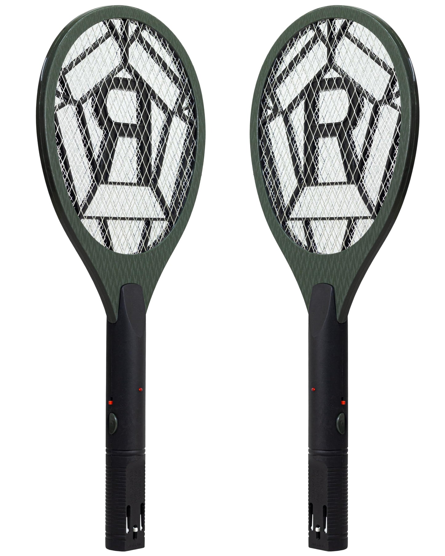 Weird Wolf Heavy Duty Mosquito Racket Bat | Rechargeable Electric Fly Swatter | Mosquito Killer Racquet with 2 Pin Plug and 3 Months Warranty (Dark Green)