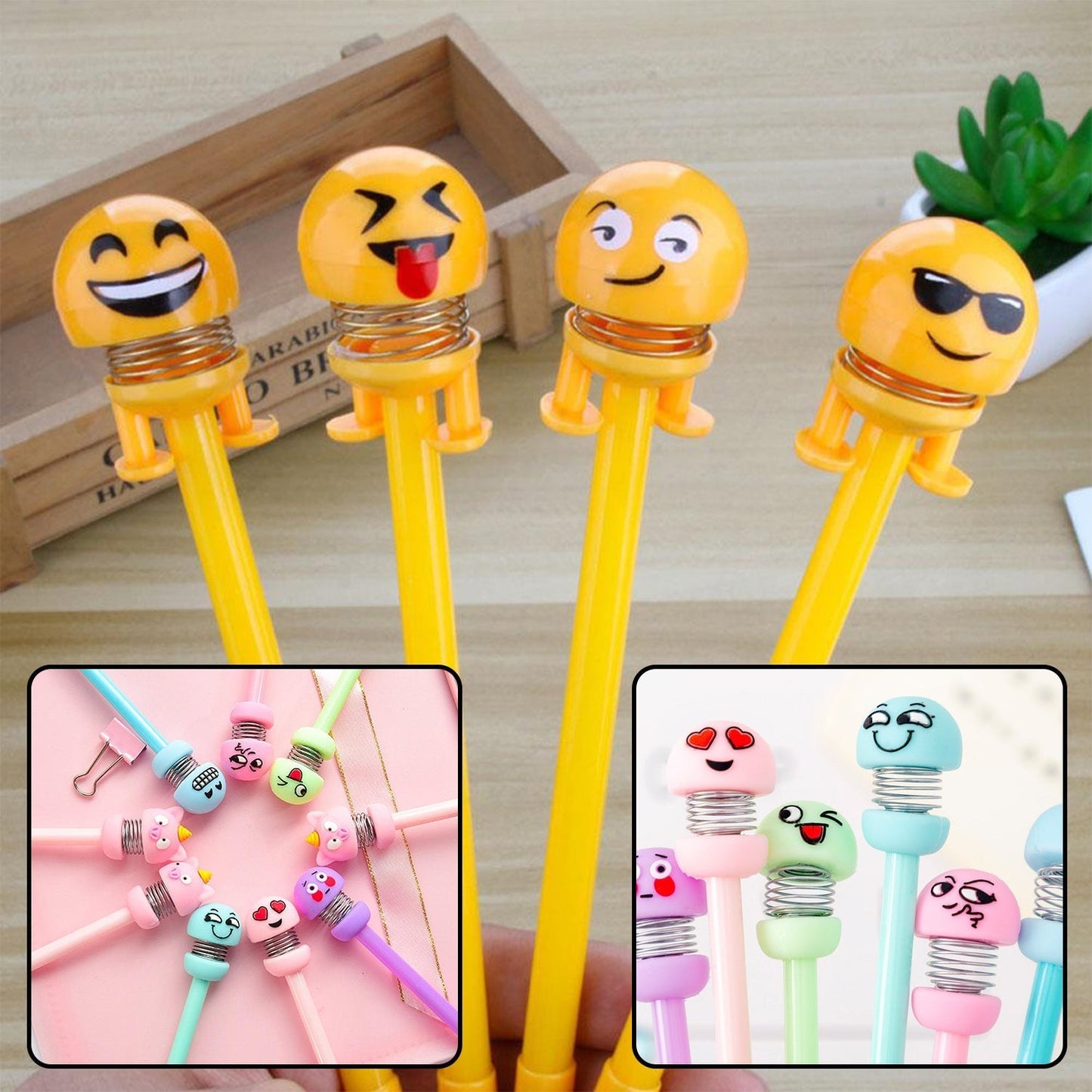 4771 Emoji Pen and Emoji Pencil Used by kids for writing and playing purposes etc. 