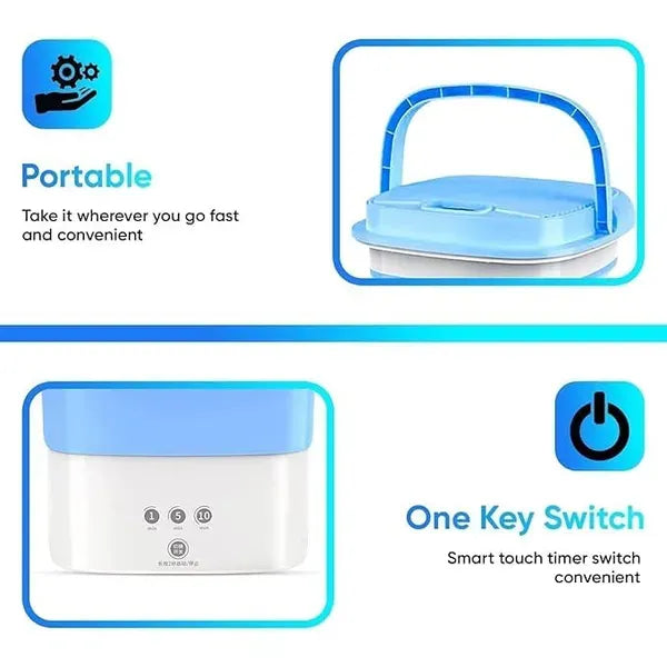 Mini Foldable Washing Machine With Spin and Dryer