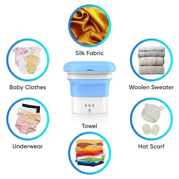 Mini Foldable Washing Machine With Spin and Dryer