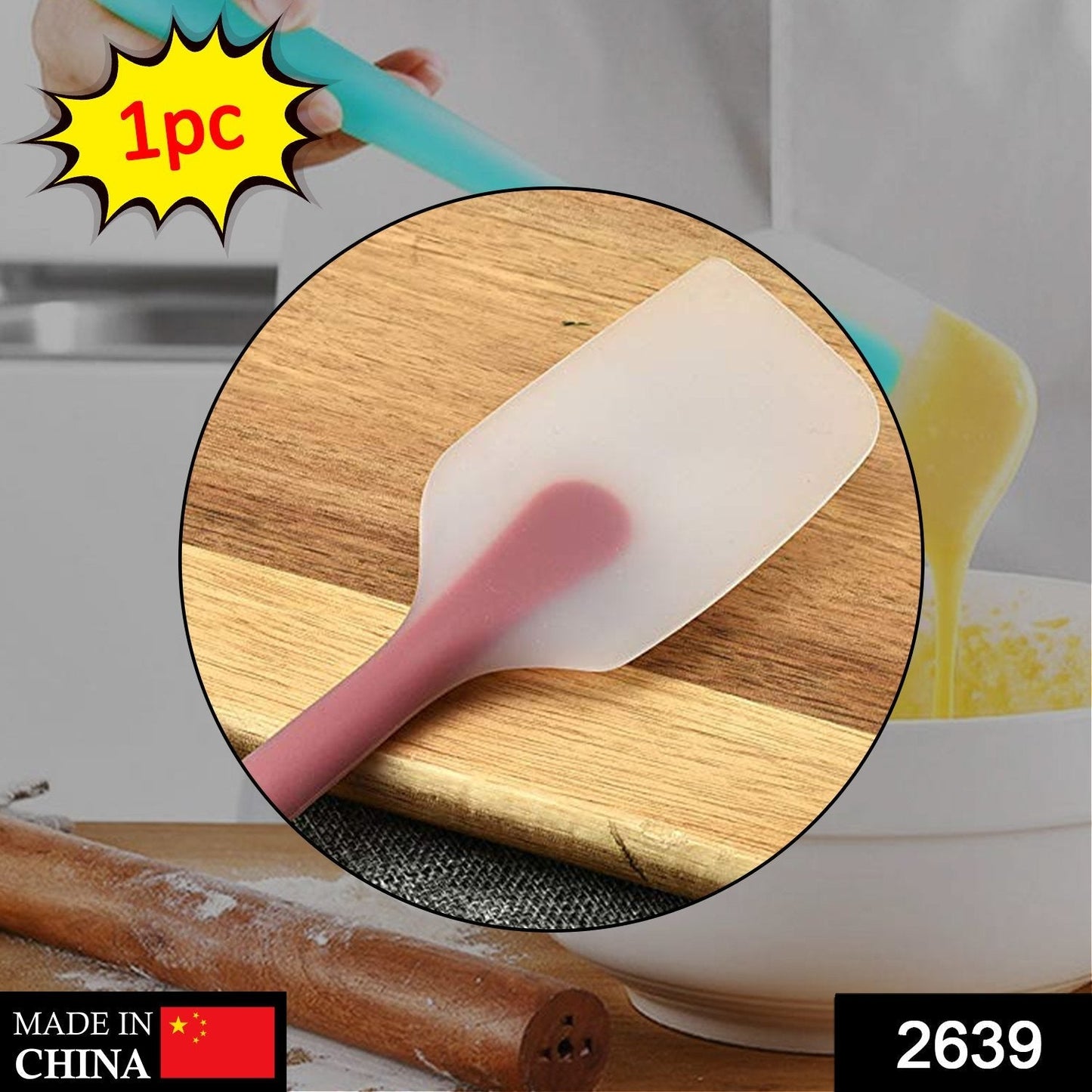 2639 Non-Stick Silicone Spatula Reusable Kitchen for Cooking Multicolor 