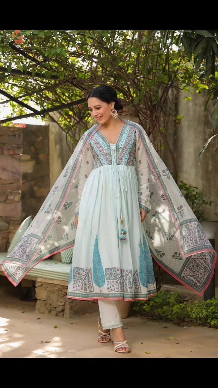 Cotton Anarkali Set