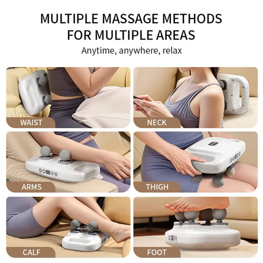 Rechargeable 4 Headed Full Body Massager