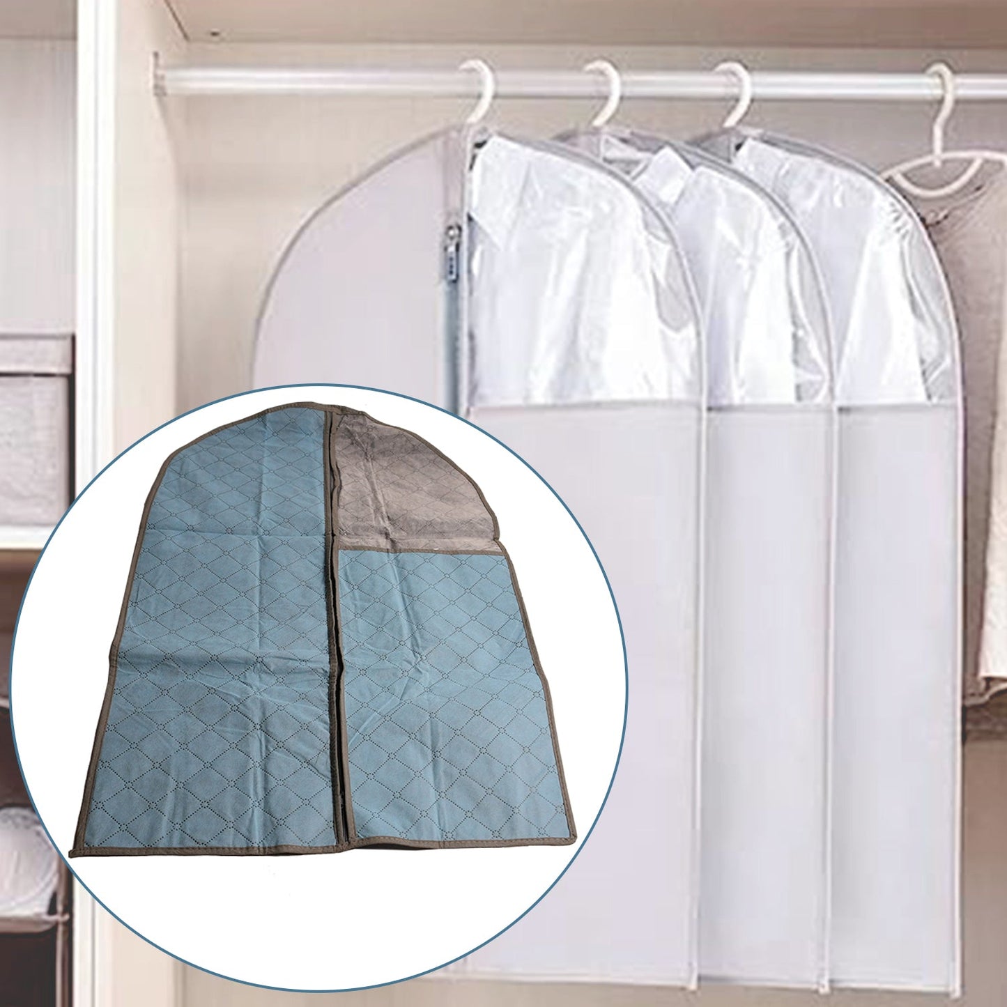 Foldable Non Woven Men's Coat Blazer Suit Cover men's coat blazer cover fold over breathable garment bag suit cover.