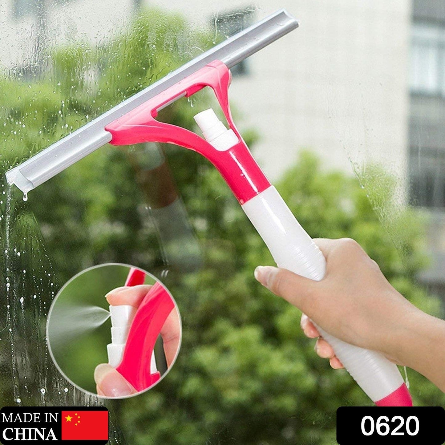 All-in-One Cleaning Brush: Spray, Wash, & Wipe (Windows, Glass, Car) (1 Pc)